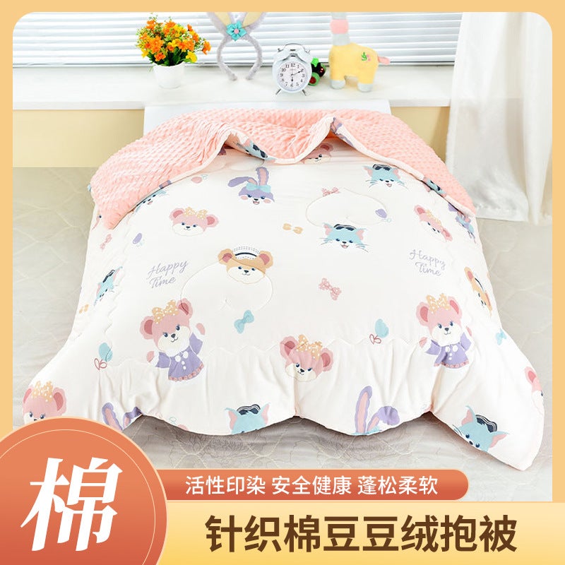 Baby Doudou Quilt Four Seasons Quilt Children'S Air Conditioning Quilt Newborn Velvet Comforting Quilt Kindergarten Milk Doudou Velvet - Image 4