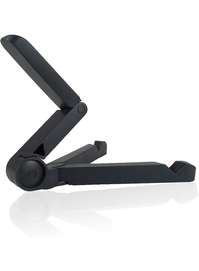 Terabyte Stand Adjustable Holder, Portable Fold-Up Phone Holder for Desk, Foldable Universal size Compatible with Phones, iPad, Mini, Galaxy Tab and Other Tablet PCs(4-13”)-Black - Image 1