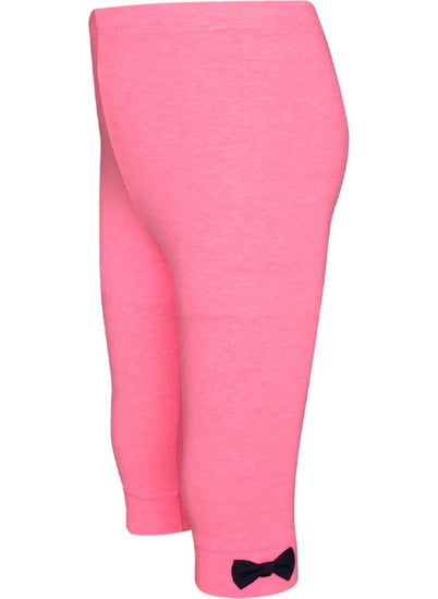 Lovetti Phosphorus Fuchsia Basic Girl Bow Knee-Length Capri 