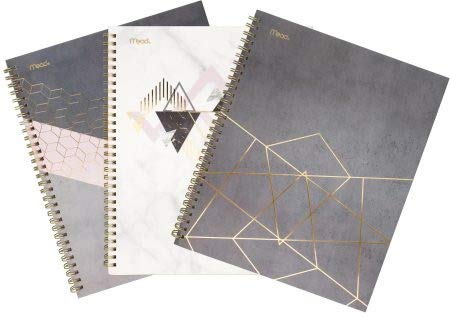 Mead Spiral Notebooks, 1 Subject, College Ruled Paper, 80 Sheets, Modern Chic, 3 Pack (38196) - Image 2