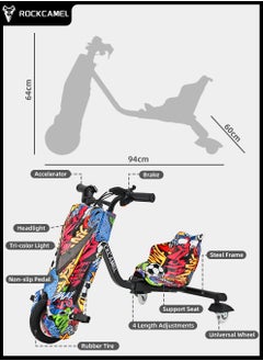 36V High-Power 360°Children Electric Drifting Scooter-Adjustable with Bluetooth and Protective Gear - pzsku/ZDCE69CF99B86BF5612B1Z/45/1741165890/e53a382b-575e-45d0-8e20-e848c12d6ed0