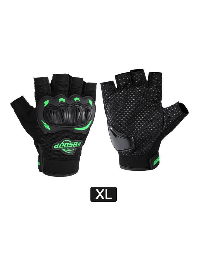 MUNTAQI 1-Pair Non-Slip Half-Finger Motorbike Glove for Climbing Hiking - Image 1