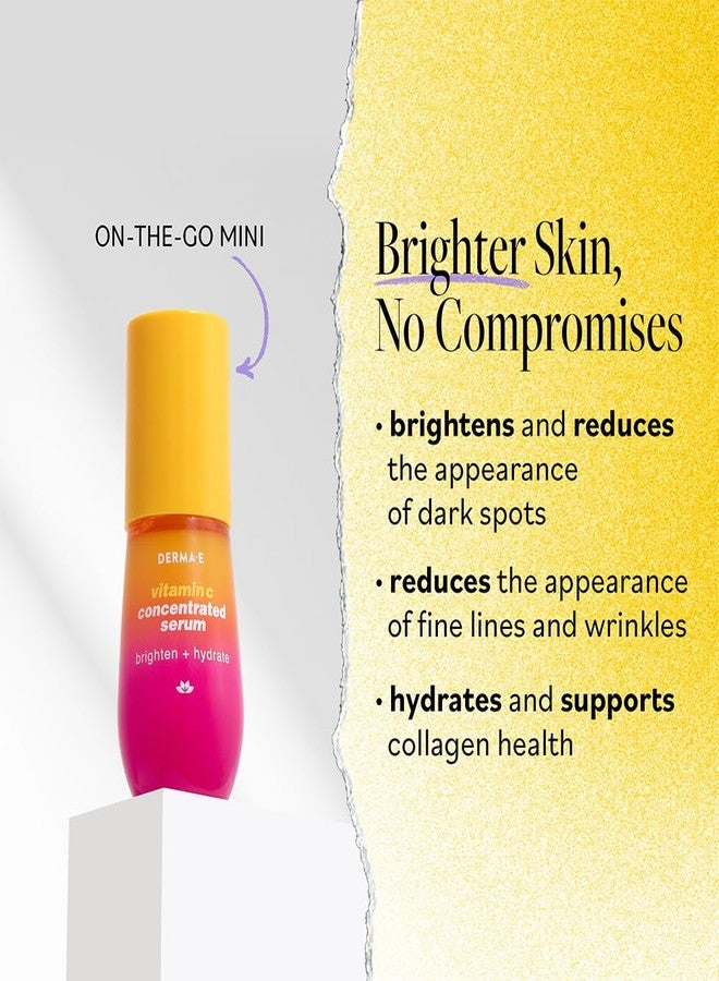 derma-e DERMA E Vitamin C Concentrated Serum with Hyaluronic Acid, Vitamin E & Aloe, All Natural, Antioxidant-Rich Concentrated Facial Serum - Firming and Brightening Vitamin C Face Serum, 1oz - Image 2