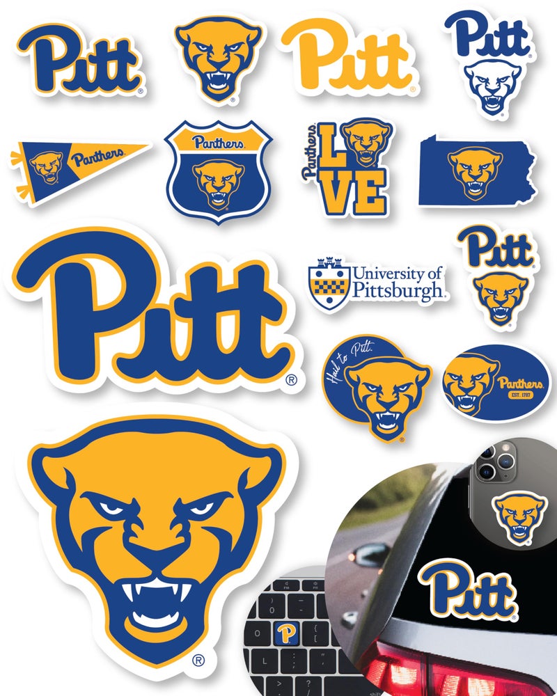 PartyKandy The Pitt Stickers for Gift Car Water Bottle Laptop and Phone for Football Fans and University Graduates Pittsburgh Panthers - Image 3