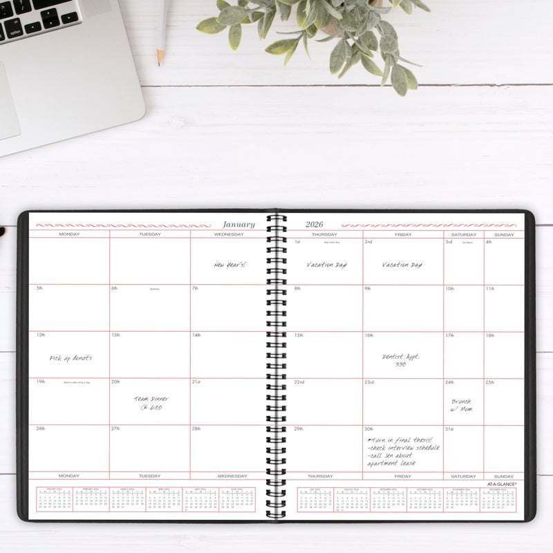 AT-A-GLANCE 2026 Planner, Monthly, 8" x 10", Large, Black (701300526) - Image 2