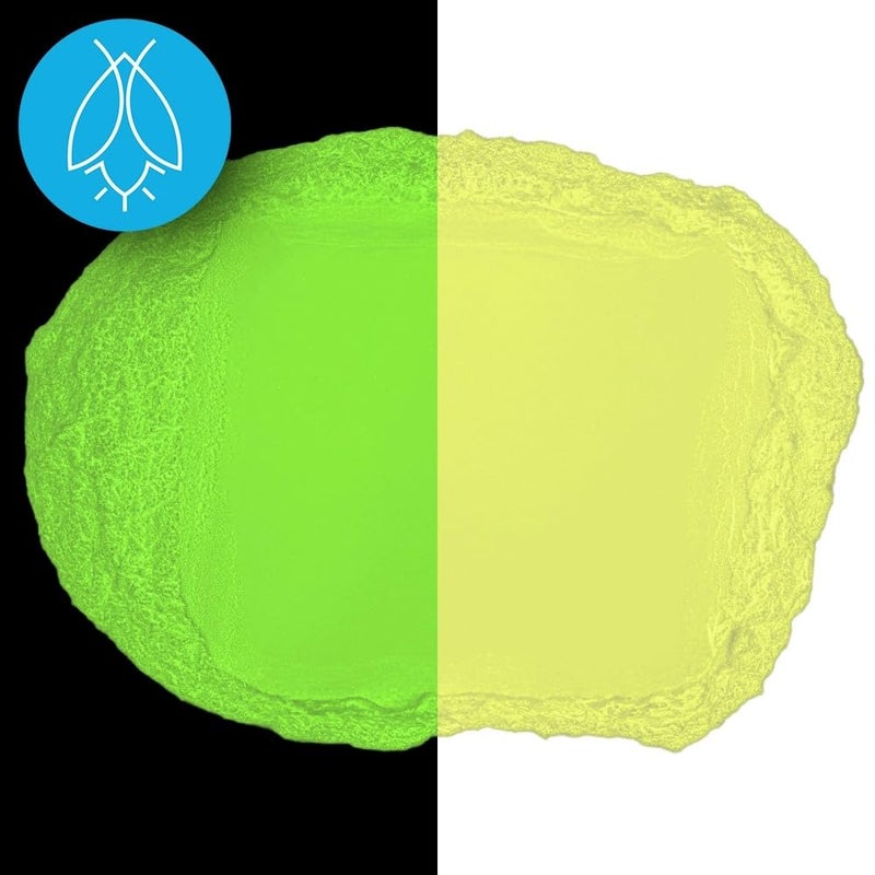 Art 'N Glow Glow in The Dark Pigment Powder - Neutral and Fluorescent Color for Art Painting, Fine Art, Nail Art Paint, and DIY Crafts - Long Lasting, 10+ Color Options - Fluorescent Yellow - (60 Grams/ 2.12 oz) - Image 2
