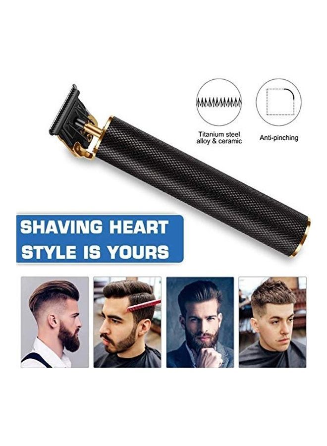 NIBEMINENT Professional Rechargeable Electric Hair Trimmer Set For Men Black/Golden - Image 2