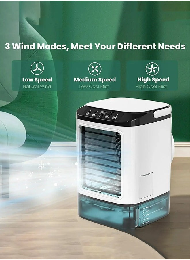 Joshberg - Portable Air Conditioners, 900ML Cooling Fan Evaporative Air Cooler Small Portable AC with 3 Speeds, 2 Mist, 7 Colors LED Light & Supercharging Mode, Personal Mini Air Conditioner for Room Bedroom Office Desk - Image 1
