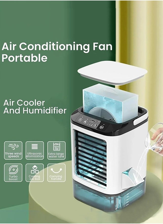 Joshberg - Portable Air Conditioners, 900ML Cooling Fan Evaporative Air Cooler Small Portable AC with 3 Speeds, 2 Mist, 7 Colors LED Light & Supercharging Mode, Personal Mini Air Conditioner for Room Bedroom Office Desk - Image 1