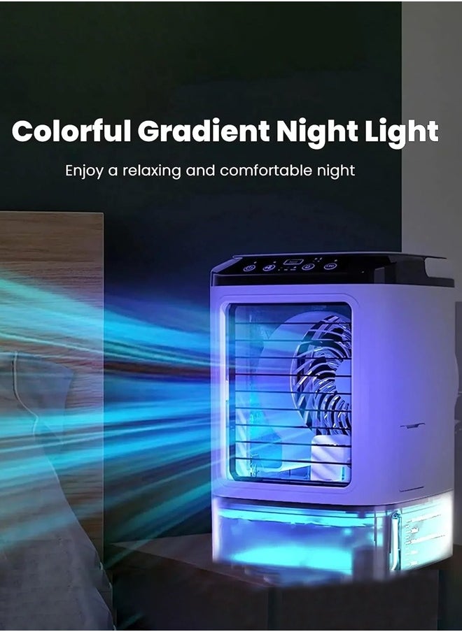 Joshberg - Portable Air Conditioners, 900ML Cooling Fan Evaporative Air Cooler Small Portable AC with 3 Speeds, 2 Mist, 7 Colors LED Light & Supercharging Mode, Personal Mini Air Conditioner for Room Bedroom Office Desk - Image 1