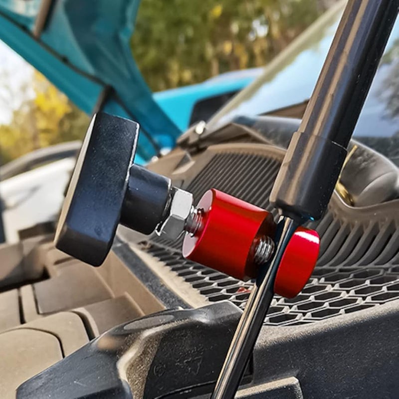 zipelo Lift Support Clamp, Hood Strut Fixing Clamps with Brass Core, Shock Prop Strut Stopper Retainer for Car Hood, Spark Plug Gap Gauge Tool, Universal Automotive Accessories (Red) - Image 5