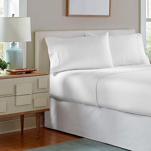 Pointehaven Flannel 170 GSM Sheet Set,Cal King White - Image 4