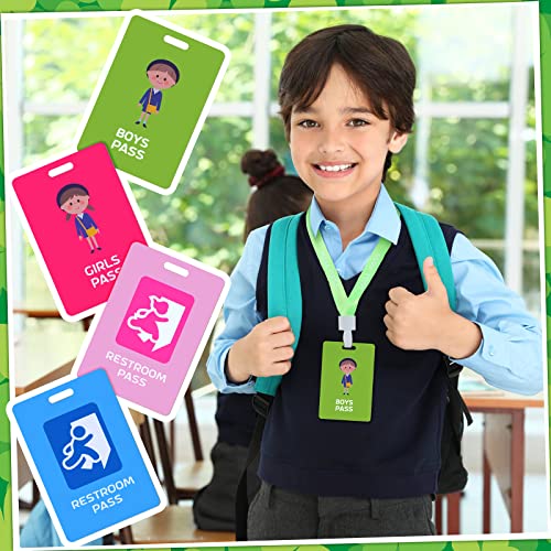 Spakon 10 Pcs Hall Passes Lanyards School Passes Set with Breakaway Lanyards Back to School Supplies for Teachers Classrooms Student Hall, Bathroom, Library, Office and Nurse - Image 5