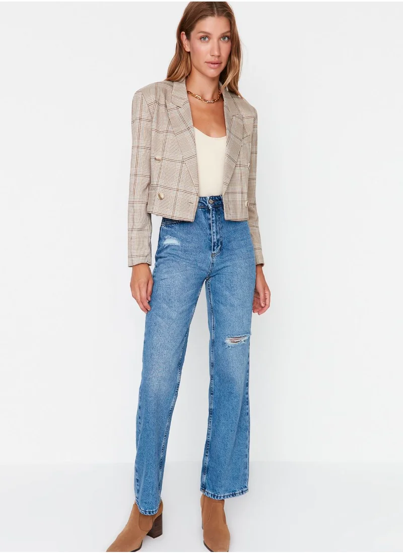 trendyol Ripped High Waist Jeans