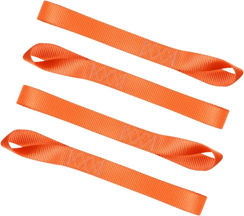 JCHL Soft Loops Tie Down Straps (4pk) 12,000lbs Max Strength 18"X1.7" Heavy Duty Motorcycle Tie Downs for use with Ratchet Strap - Secure Trailering of Motorcycles, Kayak, Jeep, ATV, UTV - Image 1