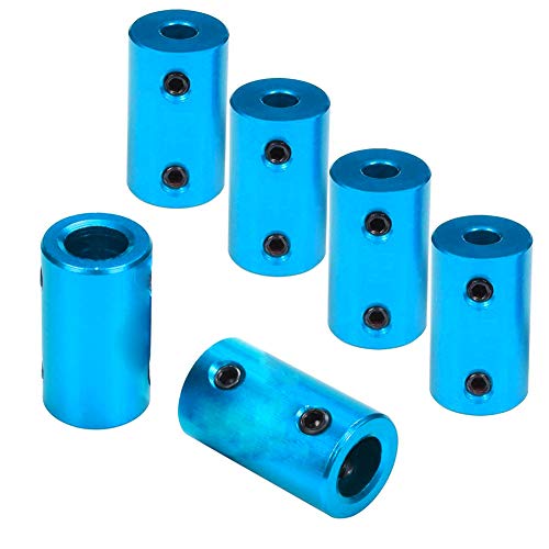 Treehobby 6Pack Treehobby Aluminium Alloy Shaft Coupling Rigid Stepper Motor Wheel Coupler Joint Connector for DIY Car Boat Airplane 3D Printers, 5mm to 5mm - Image 2