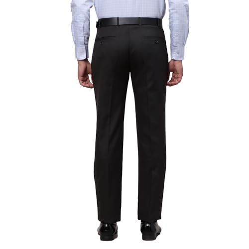 Raymond Men's Slim Fit Structure Pattern Polyester Viscose Blend Flat Front Trouser (Size: 34)-RMTS05378-O8 Dark Brown - Image 4