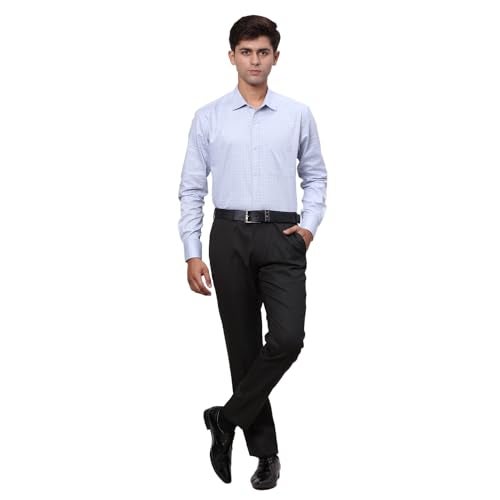 Raymond Men's Slim Fit Structure Pattern Polyester Viscose Blend Flat Front Trouser (Size: 34)-RMTS05378-O8 Dark Brown - Image 5