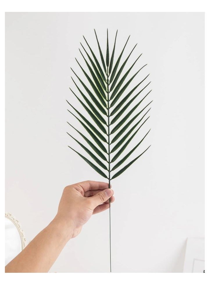 3 قطع من الزهور الصناعية الكبيرة باللون الأخضر الداكن لديكور المنزل - Image 3