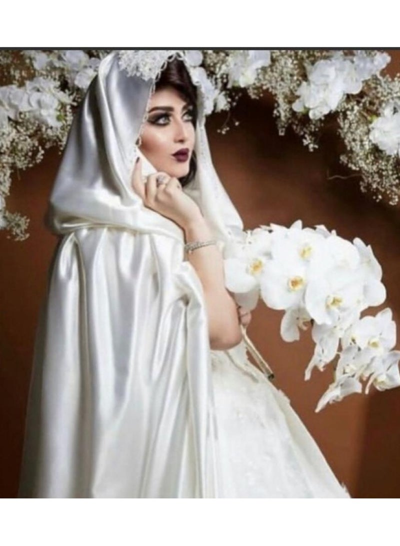 عباية العروس بأطراف دانتيل - Image 2