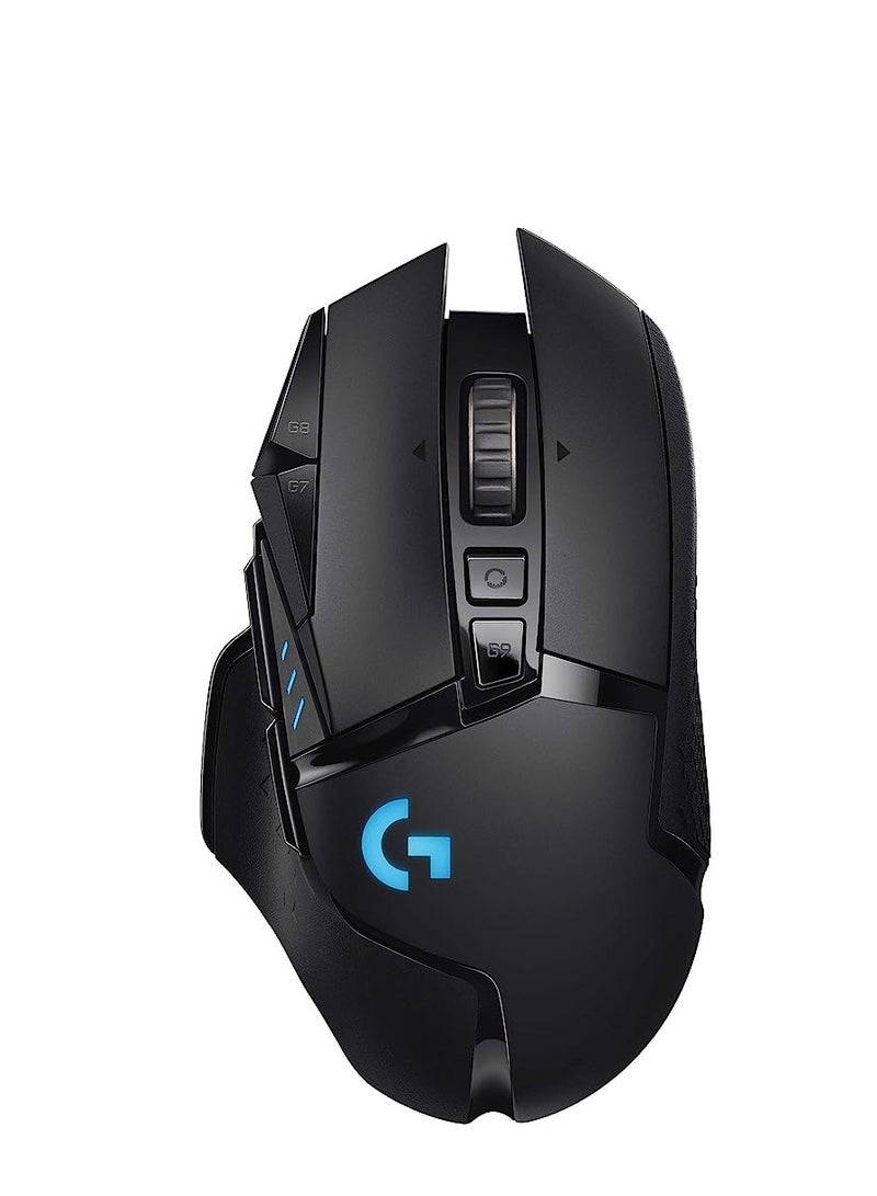 لوجيتيك ماوس الألعاب اللاسلكي Logitech G502 Lightspeed مع مستشعر Hero 25K، متوافق مع PowerPlay، أوزان قابلة للتعديل وإضاءة Lightsync RGB - أسود - Image 1