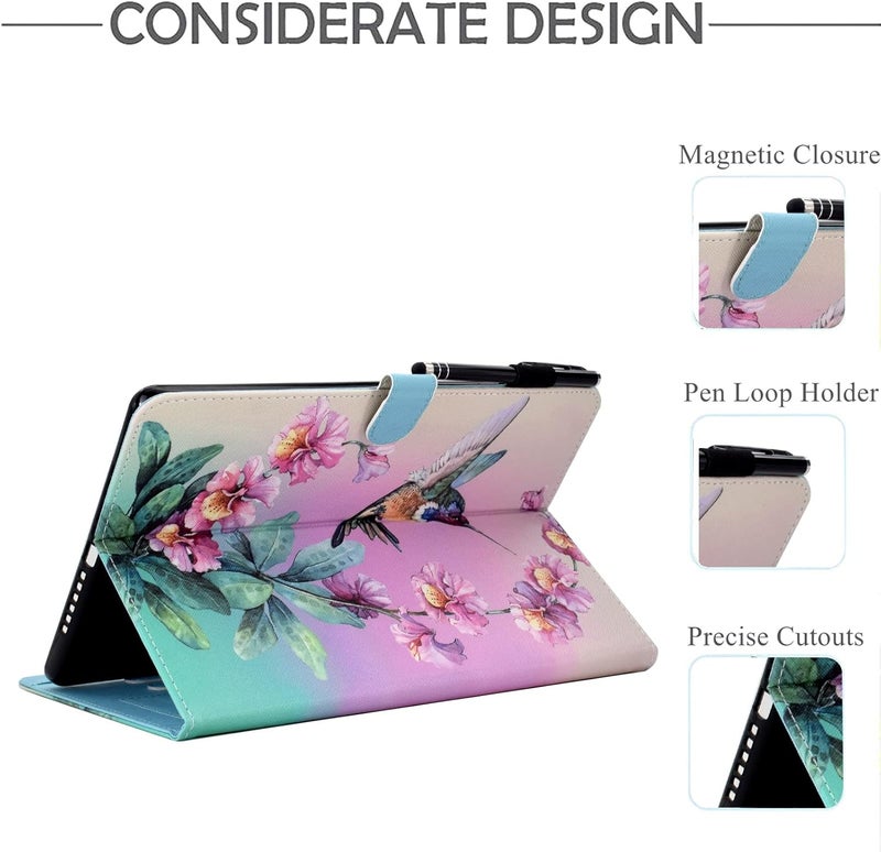 KEROM All-New Amazon Fire HD 10 Tablet Case & Fire HD 10 Plus Tablet Case (11th Generation, 2021 Release), PU Leather Stand Cover Case for Fire HD 10 & 10 Plus Tablet 11th Gen, Auto Wake/Sleep, Bird - Image 5