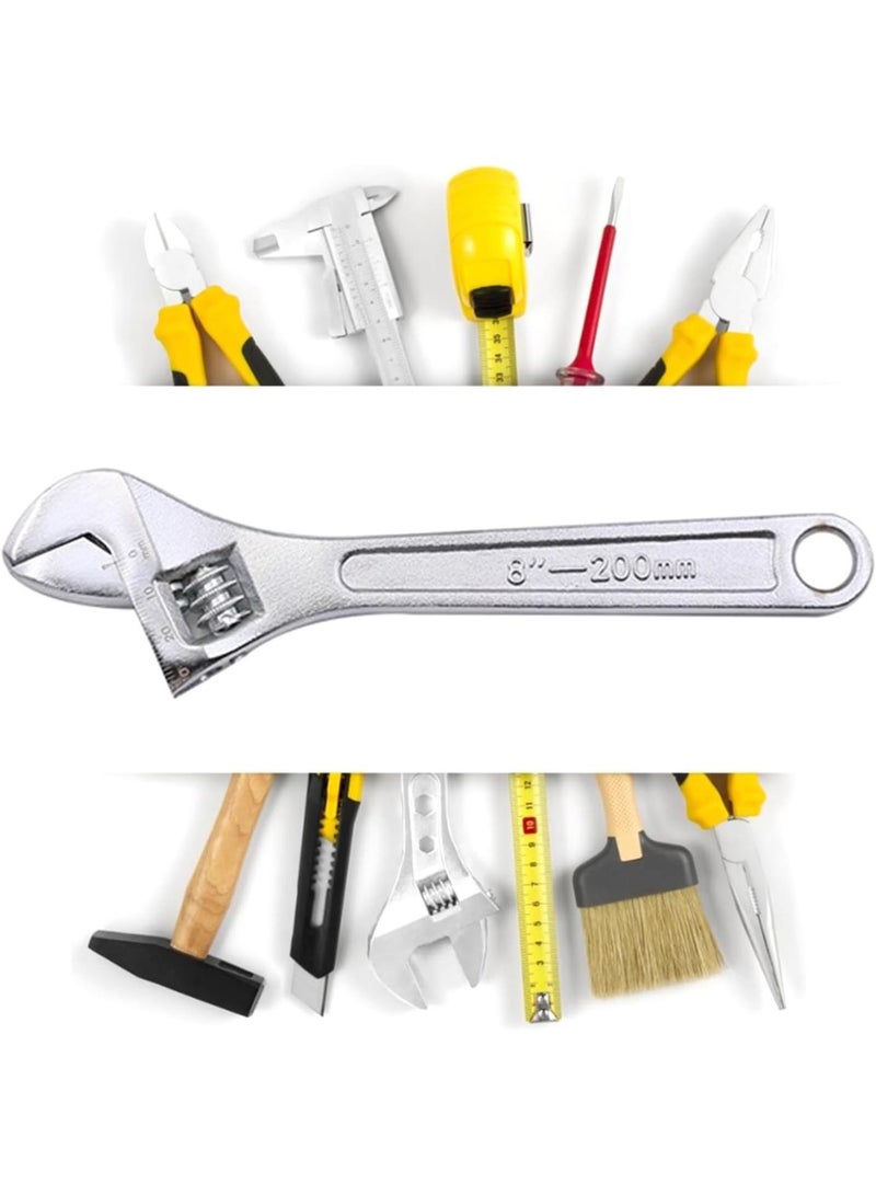 GGOOT Adjustable spanner 8 Inch Adjustable Wrench Spanner Mechanical Workshop Hand Repair Tools Car Bicycles Hardware Wrench Wrench  - Image 2