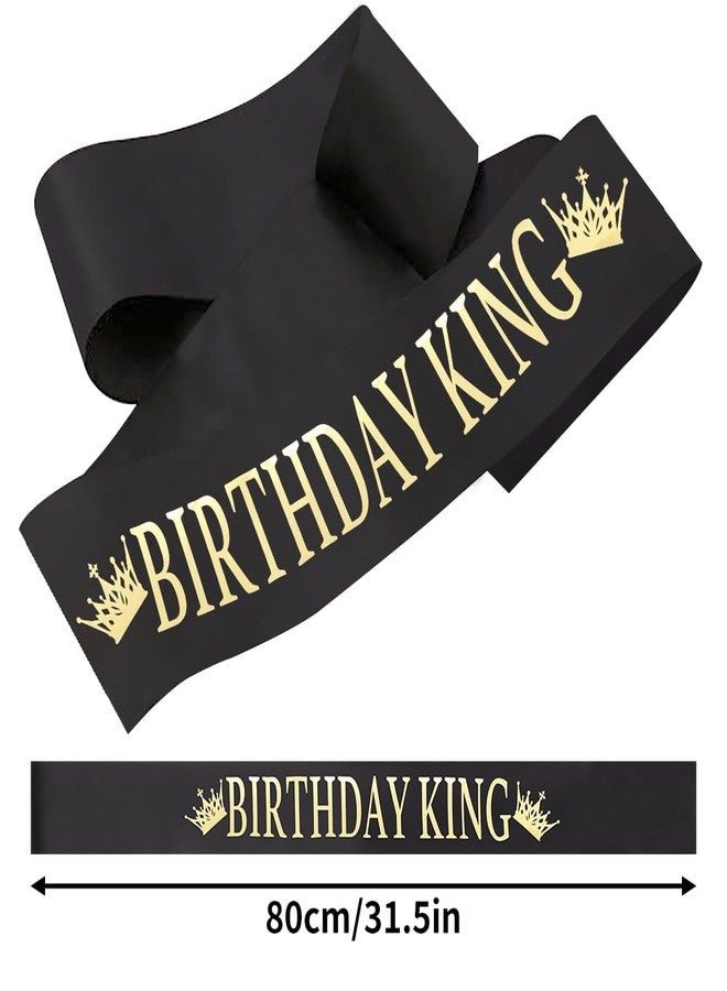 FASOTY Birthday King Crown and Sash, Prom Party Decorations for Men Birthday Gifts - Image 4