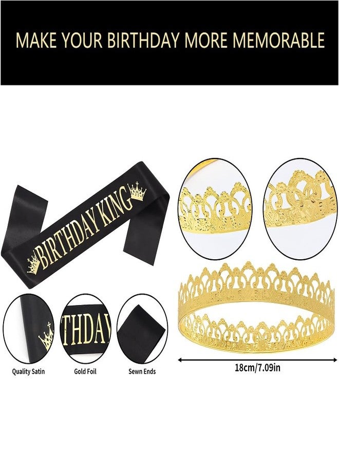 FASOTY Birthday King Crown and Sash, Prom Party Decorations for Men Birthday Gifts - Image 3
