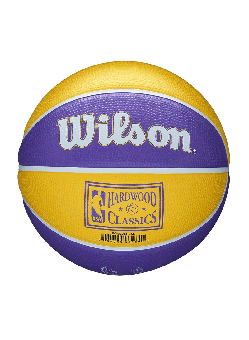 Wilson NBA Team Retro Mini Basketball Los Angeles Lackers - Size 3 (mini ball) - Yellow/Purple