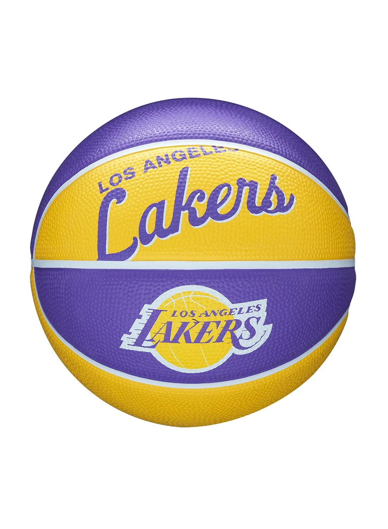 Wilson NBA Team Retro Mini Basketball Los Angeles Lackers - Size 3 (mini ball) - Yellow/Purple