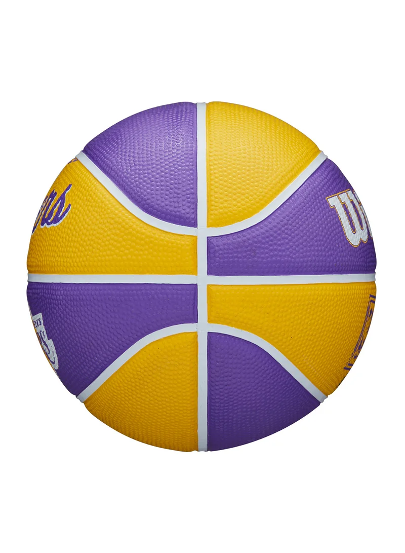 Wilson NBA Team Retro Mini Basketball Los Angeles Lackers - Size 3 (mini ball) - Yellow/Purple