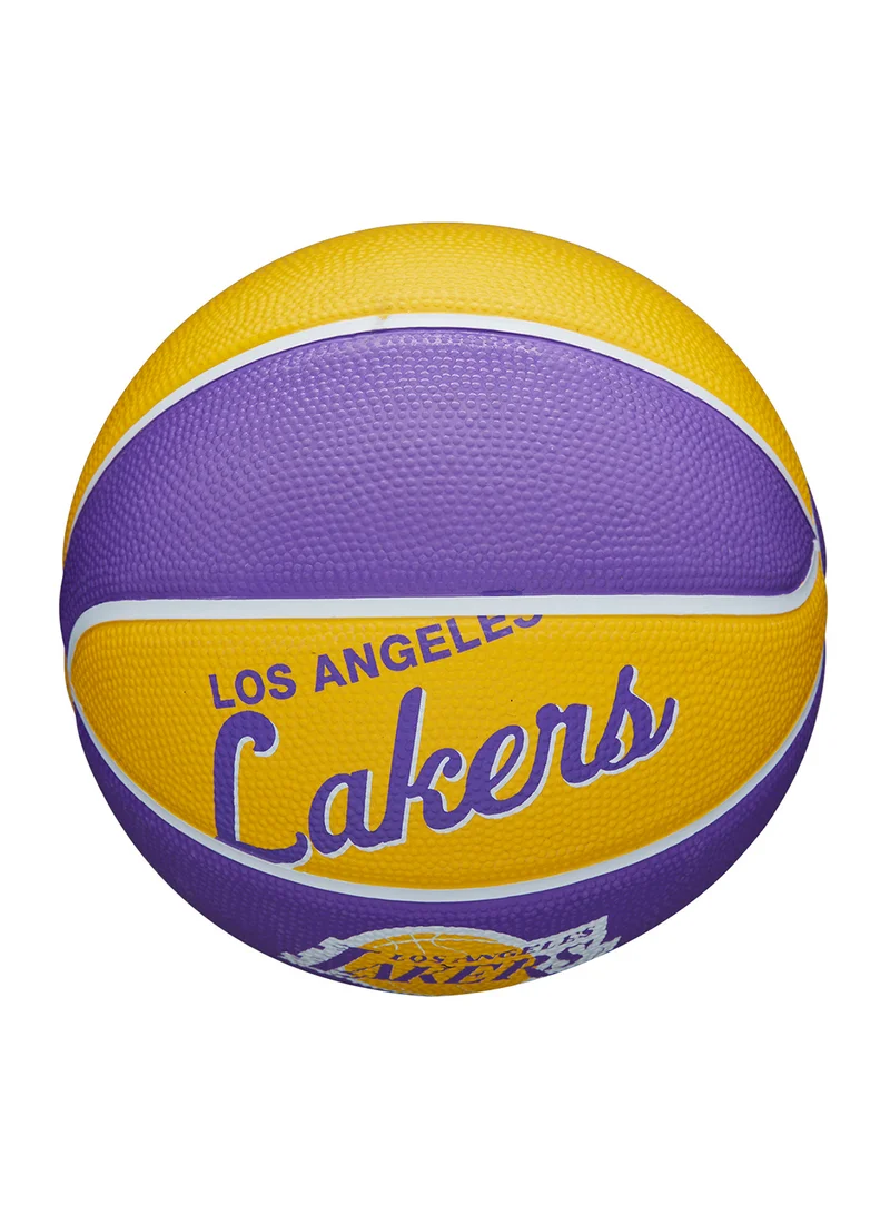 Wilson NBA Team Retro Mini Basketball Los Angeles Lackers - Size 3 (mini ball) - Yellow/Purple