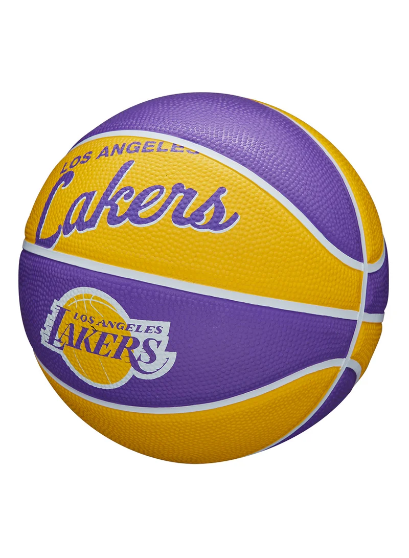 Wilson NBA Team Retro Mini Basketball Los Angeles Lackers - Size 3 (mini ball) - Yellow/Purple