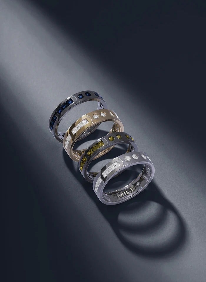 APM Monaco SMILE Morse Code Ring