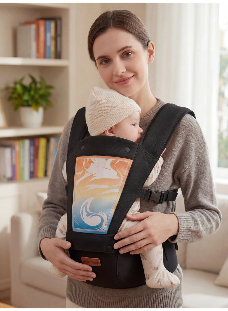 امبريلا شيالة أطفال Umbrella بكرسي هيب سيت مريح - قماش مسامي، أحزمة أمان قابلة للتعديل وجيوب تخزين للأطفال من يوم لحد سنتين - Image 1