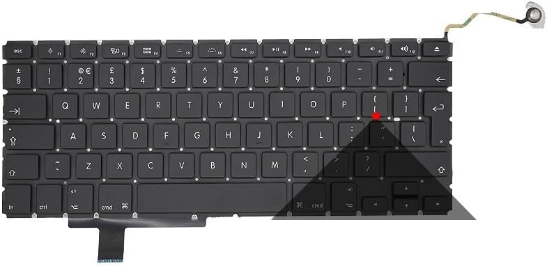 لوحة مفاتيح لابتوب US/UK/RU/GR/FR/SP/BR/IT/PT/PO/TR/TI لأبل للجهاز المحمول Pro 17" A1297 (المملكة المتحدة)