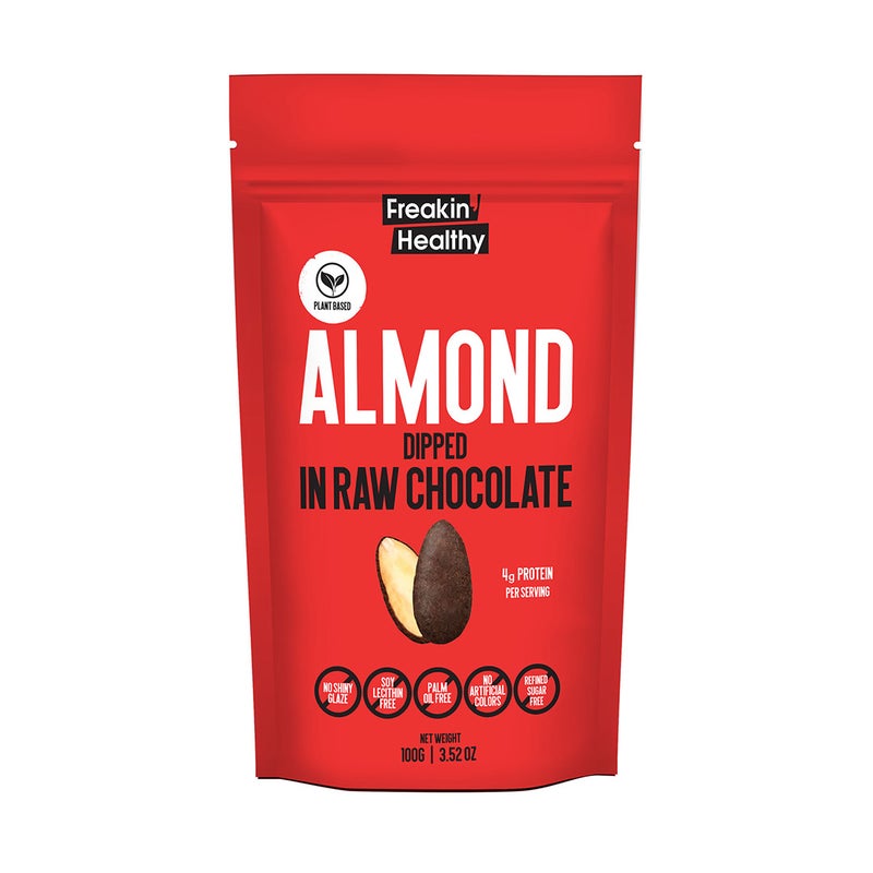 Freakin Healthy Chocolate Coated Nuts, Roasted Almond - 100g, UAE - Image 2