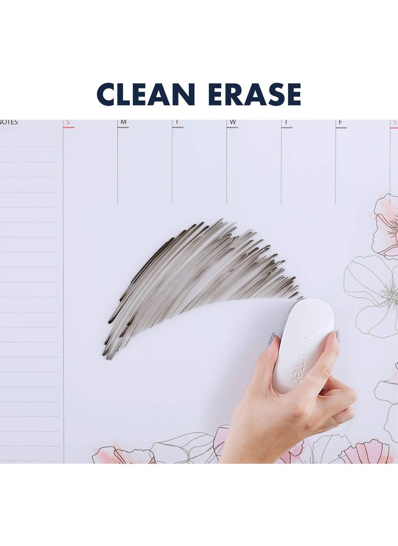 Quartet Quartet Glass Desktop Weekly Planner 17 x 22 Whiteboard Dry Erase Surface Clean Erase Includes 1 Dry Erase Marker Floral GDP2217F  - Image 5