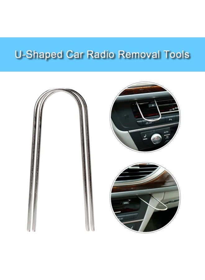 YIENAKFUN Automotive Car Radio Removal Pry Tool Kit U-Shaped for Disassembly of Most Car CD Audio Frequency Converter Stainless Steel 4PCS - Image 4