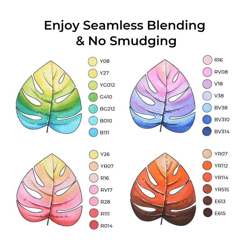 Ohuhu Alcohol Markers 320 Colors - Chisel & Fine Double Tipped Art Markers for Artists Adults Coloring Drawing Sketching Illustration - Alcohol-based Refillable Ink - Image 3