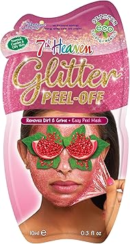 7th Heaven Glitter Easy PeelOff Mask with Pressed Pomegranate Squeezed Blueberries and Crushed Cranberries to Remove Dirt and Grime Ideal for Normal Combo Oily Skin - Image 1