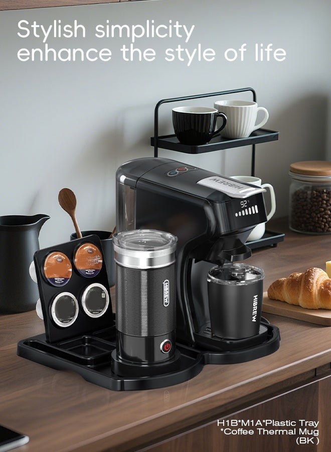 HiBREW HiBREW 6in1 Capsule Coffee Machine Hot/Cold Variety Espresso Cafetera Cappuccino Milk Frother Frothing Foamer H1B M1A  - Image 5