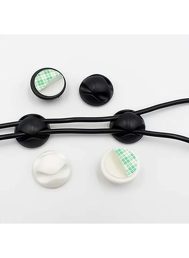 12pcs Self Adhesive Cable Clips Under Desk Cord Organizer Wire Holder Black - Image 4
