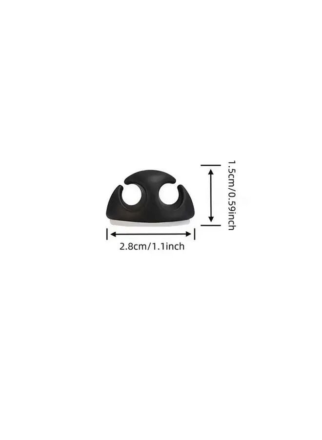 12pcs Self Adhesive Cable Clips Under Desk Cord Organizer Wire Holder Black - Image 3
