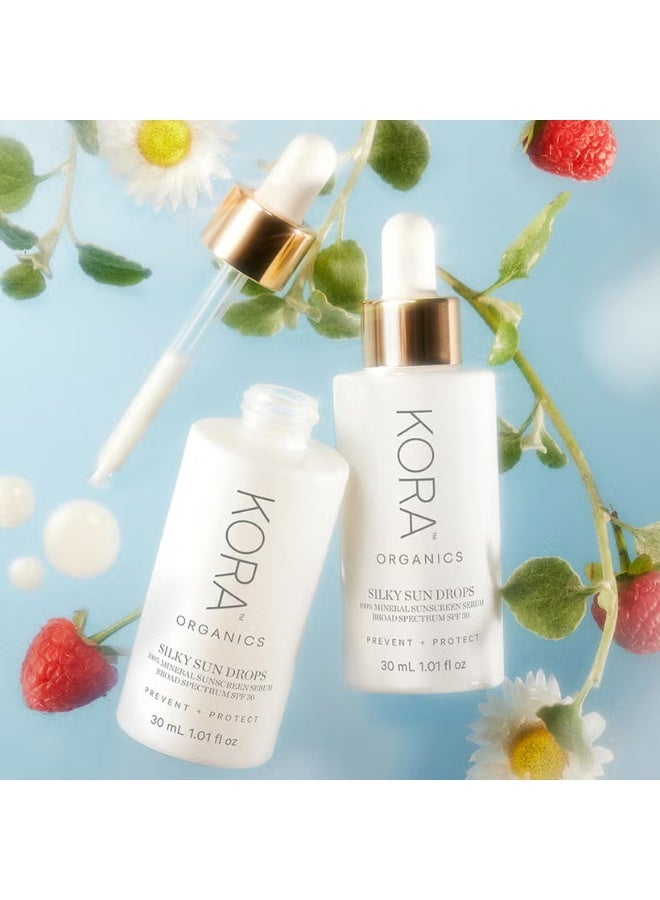 Kora Organics Silky Sun Drops 100% Mineral Sunscreen Serum 30ml - Image 4