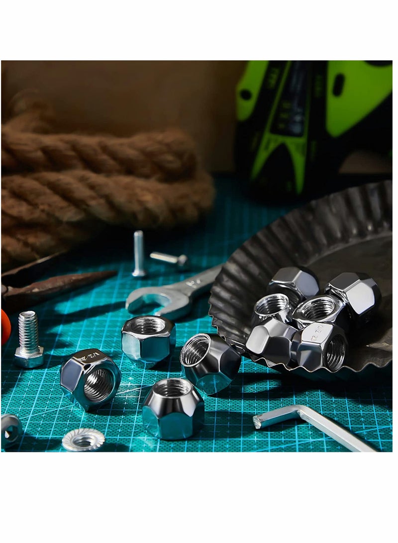 Loquat 20 Inch Trailer Lug Nuts 10 Pieces 509 Tire Lugs Wheel Nuts Wheel Trailer Lugs Tire Acorn Nut Silver Lug Nuts Open End Finish Lug Nuts for Trailers Tire Wheel Tire Screw Iron Rim Tire Nut - Image 4