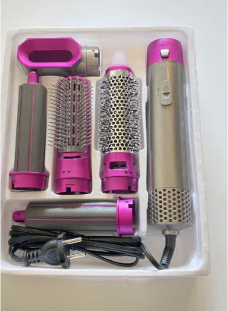 Generic 5-in-1 Hair Styler – Blow Dryer, Straightener, Curler, Volumizer & Detangler with 5 Interchangeable Attachments  - Image 2