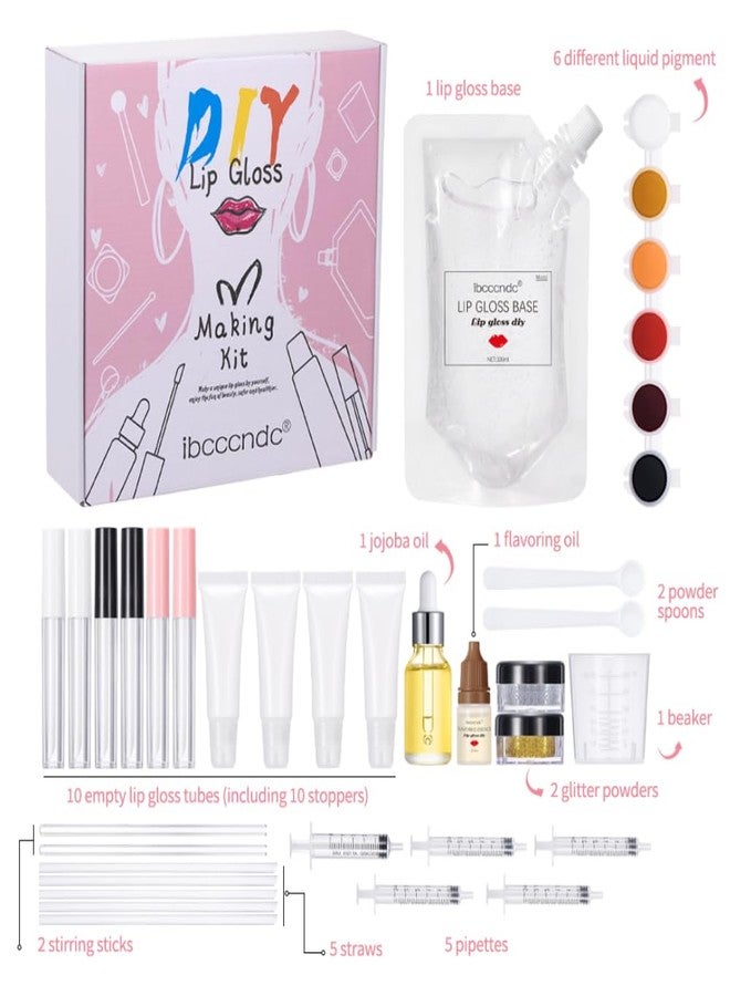 JEMPET DIY Lip Gloss Making Kit - Moisturizing Lip Stain Handmade Set Fun Makeup Gift Set for Women Girls - Image 5