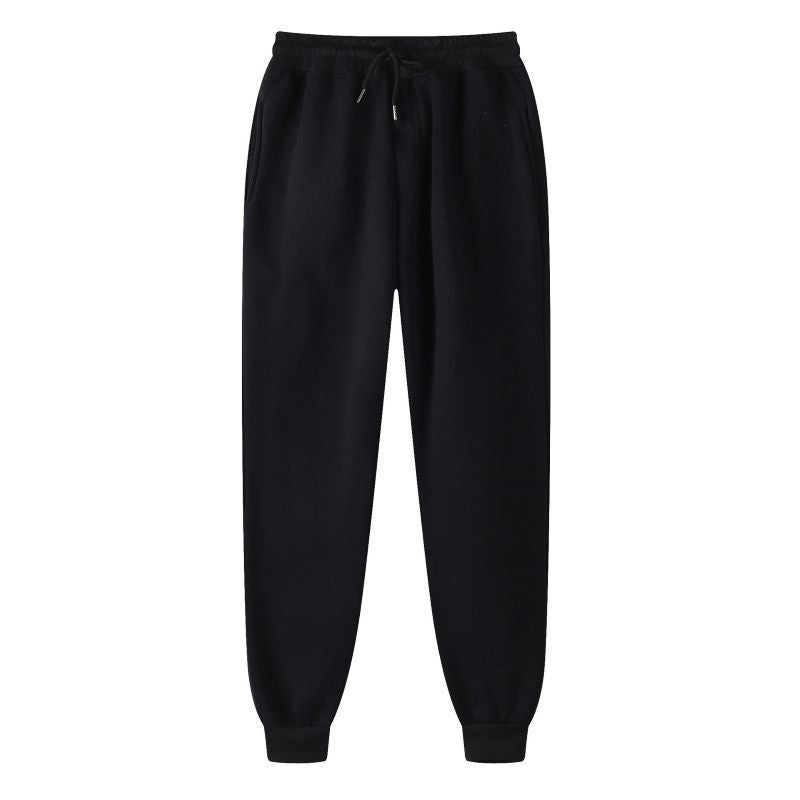 Casual Sports Straight Pants Mens Autumn 2024 New Oversize Plus Size Fashionable Brand Loose Simple Skinless Pants Black 